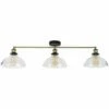 MINISUN 3 Way Black & Gold Ceiling Light With Wide Clear Glass Light Shades - No Bulb 1 MINISUN 3 Way Black & Gold Ceiling Light With Wide Clear Glass Light Shades - No Bulb -MINISUN Shop 10388687 1