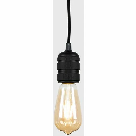Minisun Matt Black Ceiling Lampholder - 4W LED Filament Light Bulb Warm White Minisun Matt Black Ceiling Lampholder - 4W LED Filament Light Bulb Warm White -MINISUN Shop 10659375 3