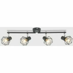 MINISUN Grey 4 Way Spot Light Bar Ceiling Light Metal Shades - No Bulb -MINISUN Shop 10755965 2
