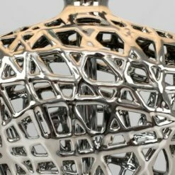 MINISUN Silver Lattice Vase Table Lamp + Grey Felt Weave Light Shade + 4W LED Golfball Bulb Warm White 4 MINISUN Silver Lattice Vase Table Lamp + Grey Felt Weave Light Shade + 4W LED Golfball Bulb Warm White -MINISUN Shop 13722587 3