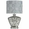 MINISUN Silver Lattice Vase Table Lamp + Grey Felt Weave Light Shade 2 MINISUN Silver Lattice Vase Table Lamp + Grey Felt Weave Light Shade -MINISUN Shop 13722591 1