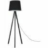 MINISUN Floor Lamp Modern Wooden Tripod Light In Black With Tapered Shade - Black -MINISUN Shop 13722659 1
