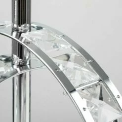 MINISUN 2 X Chrome Acrylic Jewel Touch Table Lamps With Grey Light Shades -MINISUN Shop 13732038 3