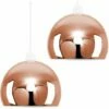 MINISUN 2 X Arco Ceiling Pendant Light Shades Domed Lampshades - Copper - No Bulb 1 MINISUN 2 X Arco Ceiling Pendant Light Shades Domed Lampshades - Copper - No Bulb -MINISUN Shop 13732041 1