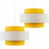 MINISUN 2 X Ceiling Pendant Light Shades In Mustard & Grey Herringbone 1 MINISUN 2 X Ceiling Pendant Light Shades In Mustard & Grey Herringbone -MINISUN Shop 13732042 1