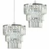 MINISUN 2 X 3 Tier Ceiling Pendant Light Shades With Clear Acrylic Jewel Droplets 1 MINISUN 2 X 3 Tier Ceiling Pendant Light Shades With Clear Acrylic Jewel Droplets -MINISUN Shop 13732054 1