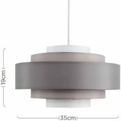 MINISUN 2 X 5 Tier Ceiling Pendant Light Shades In 3 Tone Grey -MINISUN Shop 13732055 4