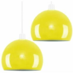 MINISUN 2 X Yellow Arco Ceiling Pendant Light Shades