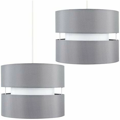 MINISUN 2 x 2 Tier Ceiling Pendant Light Shades In Grey MINISUN 2 X 2 Tier Ceiling Pendant Light Shades In Grey -MINISUN Shop 13732072 1