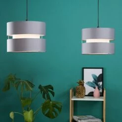 MINISUN 2 X 2 Tier Ceiling Pendant Light Shades In Grey 3 MINISUN 2 X 2 Tier Ceiling Pendant Light Shades In Grey -MINISUN Shop 13732072 2