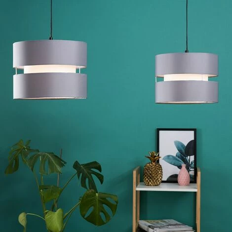 MINISUN 2 x 2 Tier Ceiling Pendant Light Shades In Grey MINISUN 2 X 2 Tier Ceiling Pendant Light Shades In Grey -MINISUN Shop 13732072 2