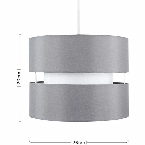 MINISUN 2 x 2 Tier Ceiling Pendant Light Shades In Grey MINISUN 2 X 2 Tier Ceiling Pendant Light Shades In Grey -MINISUN Shop 13732072 3