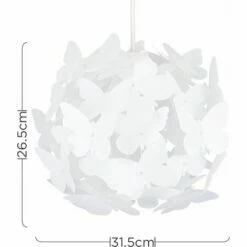 MINISUN 2 X Globe Ceiling Pendant Light Shades With Decorative White Butterflies -MINISUN Shop 13732140 4