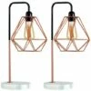 MINISUN 2 X Talisman Marble Base Table Lamps In Copper - Copper - No Bulb -MINISUN Shop 13732163 1