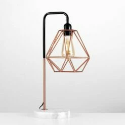 MINISUN 2 X Talisman Marble Base Table Lamps In Copper - Copper - No Bulb -MINISUN Shop 13732163 2