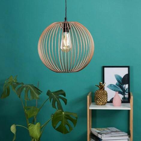 MINISUN 2 x Globe Ceiling Pendant Light Shades In Copper + 10W LED GLS Bulbs Warm White MINISUN 2 X Globe Ceiling Pendant Light Shades In Copper + 10W LED GLS Bulbs Warm White -MINISUN Shop 13736844 3