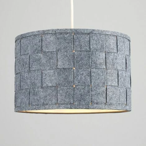MINISUN 2 x Weave Ceiling Pendant Light Shades In Grey Felt + 10W LED GLS Bulbs Warm White MINISUN 2 X Weave Ceiling Pendant Light Shades In Grey Felt + 10W LED GLS Bulbs Warm White -MINISUN Shop 13736987 2