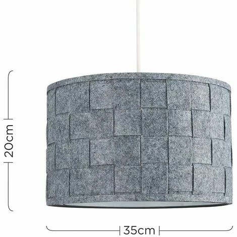 MINISUN 2 x Weave Ceiling Pendant Light Shades In Grey Felt + 10W LED GLS Bulbs Warm White MINISUN 2 X Weave Ceiling Pendant Light Shades In Grey Felt + 10W LED GLS Bulbs Warm White -MINISUN Shop 13736987 4
