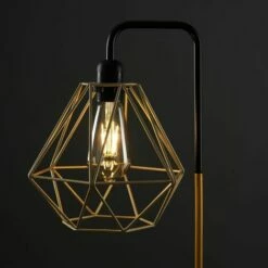 MINISUN 2 X LED Talisman Marble Base Table Lamps In Gold S - Gold Shades -MINISUN Shop 13737002 3