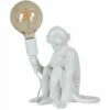 MINISUN Monkey Holding Bulb Table Lamp Bedside Light Lounge Lighting - White - No Bulb 2 MINISUN Monkey Holding Bulb Table Lamp Bedside Light Lounge Lighting - White - No Bulb -MINISUN Shop 13750927 1
