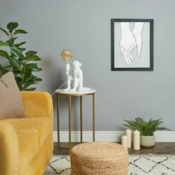 MINISUN Monkey Holding Bulb Table Lamp Bedside Light Lounge Lighting - White - No Bulb -MINISUN Shop 13750927 3
