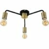 MINISUN Antique Brass & Matt Black 3 Way Ceiling Light Fitting - Add LED Bulbs 2 MINISUN Antique Brass & Matt Black 3 Way Ceiling Light Fitting - Add LED Bulbs -MINISUN Shop 13751415 1