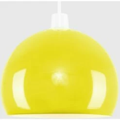MINISUN 2 X Yellow Arco Ceiling Pendant Light Shades + 10W LED GLS Bulbs Warm White -MINISUN Shop 13772775 2