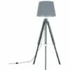 MINISUN Tripod Floor Lamp Clipper Standing Light In Grey With Tapered Shade - Grey -MINISUN Shop 13772919 1