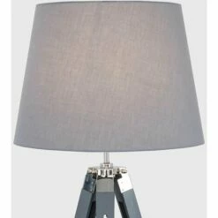 MINISUN Tripod Floor Lamp Clipper Standing Light In Grey With Tapered Shade - Grey -MINISUN Shop 13772919 3