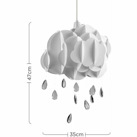 MINISUN White Rain Children Bedroom Ceiling Light Acrylic Droplet MINISUN White Rain Children Bedroom Ceiling Light Acrylic Droplet -MINISUN Shop 13773007 4
