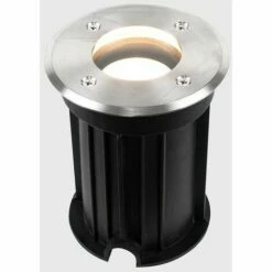 MINISUN Bushed Chrome Ip54 Outdoor Walk Over Light + 3W LED Dusk To Dawn Sensor Bulb - -MINISUN Shop 13773105 2