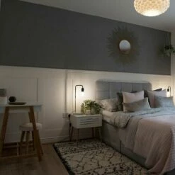 MINISUN 2 X Black & Copper Metal Table Lamps White Marble Base - Add LED Bulbs -MINISUN Shop 13776546 3