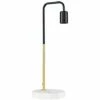 MINISUN 2 X Black & Gold Metal Table Lamps White Marble Base - No Bulbs -MINISUN Shop 13776558 1