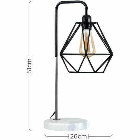 MINISUN 2 x LED Talisman Marble Base Table Lamps in Brushed Chrome - Black Shades - Including LED Bulb MINISUN 2 X LED Talisman Marble Base Table Lamps In Brushed Chrome - Black Shades - Including LED Bulb -MINISUN Shop 13776596 4