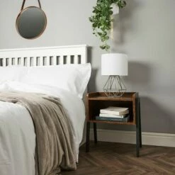 MiniSun - Modern Geometric Bedside Table Lamp With 4W Golfball LED Bulb - Brushed Chrome & White 4 MiniSun - Modern Geometric Bedside Table Lamp With 4W Golfball LED Bulb - Brushed Chrome & White -MINISUN Shop 13776734 3