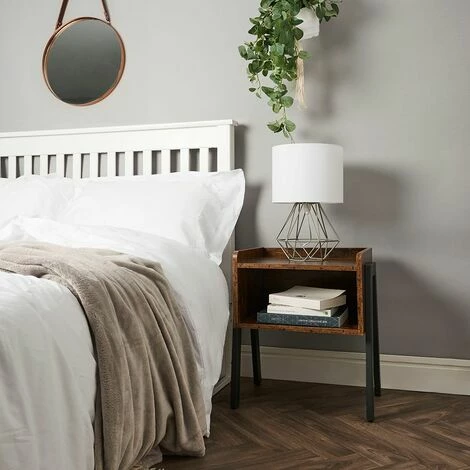 MiniSun - Modern Geometric Bedside Table Lamp With 4W Golfball LED Bulb - Brushed Chrome & White MiniSun - Modern Geometric Bedside Table Lamp With 4W Golfball LED Bulb - Brushed Chrome & White -MINISUN Shop 13776734 3