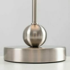 MINISUN Theydon 40cm Table Lamp Base In Brushed Chrome -MINISUN Shop 13776737 2