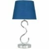 MINISUN Dimmable Chrome Touch Table Lamp + Tapered Fabric Shade - Navy Blue - No Bulb 2 MINISUN Dimmable Chrome Touch Table Lamp + Tapered Fabric Shade - Navy Blue - No Bulb -MINISUN Shop 13852178 1