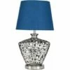 MINISUN Silver Lattice Vase Table Lamp With Lampshade - Navy Blue - No Bulb 1 MINISUN Silver Lattice Vase Table Lamp With Lampshade - Navy Blue - No Bulb -MINISUN Shop 13852186 1
