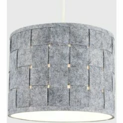MINISUN Ceiling Pendant Light Shade Table Or Floor Lampshade Grey Felt Weave Design - Small -MINISUN Shop 14154441 2