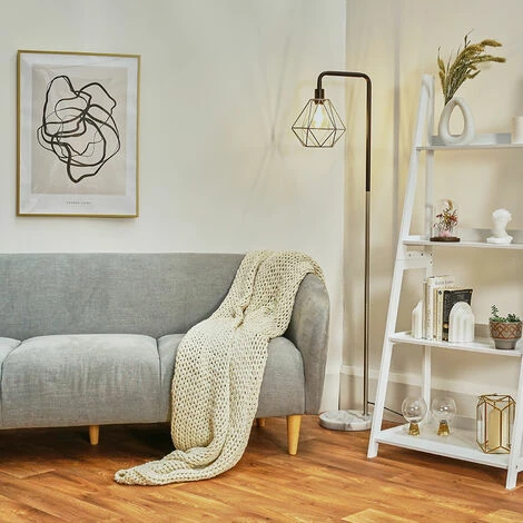 MINISUN Talisman Marble Base Floor Lamp in Brushed Chrome - No Bulb MINISUN Talisman Marble Base Floor Lamp In Brushed Chrome - No Bulb -MINISUN Shop 14154447 2