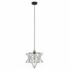 MINISUN Antique Brass Ceiling Pendant Light + Black Geometric Star Shade - No Bulb -MINISUN Shop 14193362 1