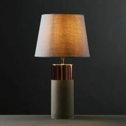 MINISUN Table Lamp Copper & Cement Finish Base Shades E14 -MINISUN Shop 14369341 2