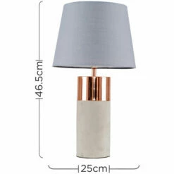 MINISUN Table Lamp Copper & Cement Finish Base Shades E14 -MINISUN Shop 14369341 4