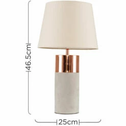 MINISUN Table Lamp Copper & Cement Finish Base Shades E14 -MINISUN Shop 14369342 4