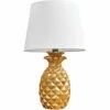 MINISUN Gold Pineapple Base Table Lamp Reading Light Lamphades - White - No Bulb -MINISUN Shop 14658945 1