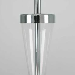 MINISUN 2 X Chrome Hourglass Table Lamps With A Tapered Shades - White - No Bulb -MINISUN Shop 14658984 3