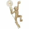 MINISUN Monkey Wall Light Fitting Holding Light Bulb - Gold - No Bulb -MINISUN Shop 14854797 1