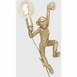 MINISUN Monkey Wall Light Fitting Holding Light Bulb - Gold - No Bulb 3 MINISUN Monkey Wall Light Fitting Holding Light Bulb - Gold - No Bulb -MINISUN Shop 14854797 2
