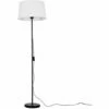 MINISUN Charlie Stem Floor Lamp In Black With Doretta Shade - White -MINISUN Shop 15059508 1